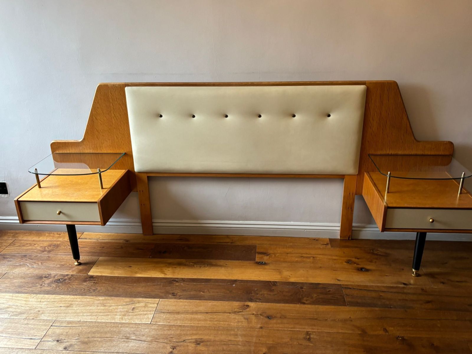 G Plan Headboard With Side Drawers, Late 20th Century photo for sale