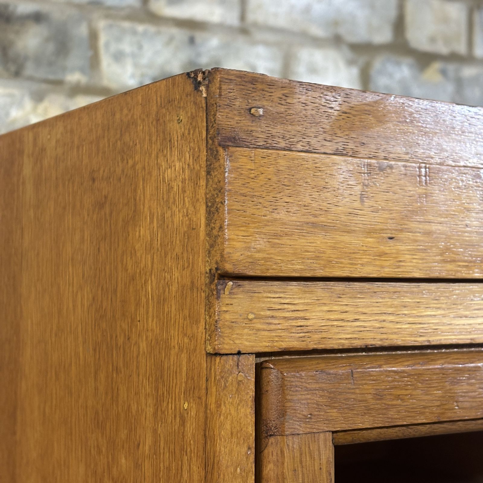 1940s–1950s Oak Haberdashery Cabinet photo for sale