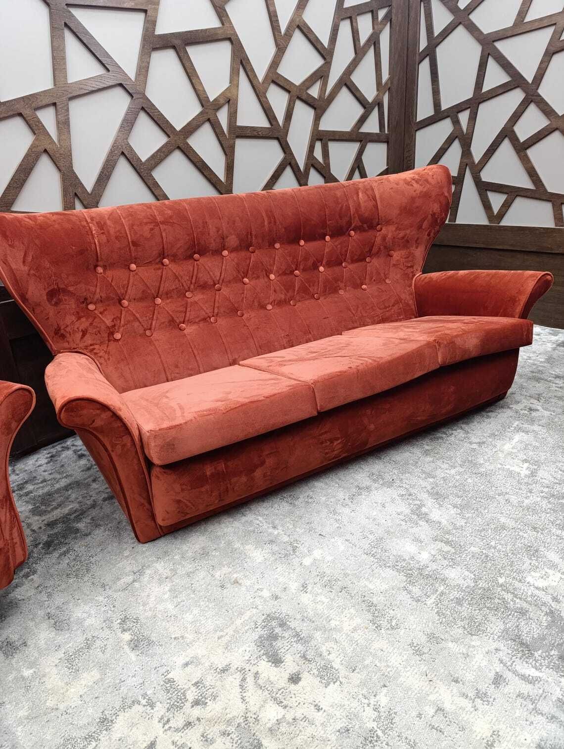 Rare 1960s G Plan Blofeld Swivel And Tilt Three Piece Suite  Fully Restored In Burnt Orange Velvet photo vintage