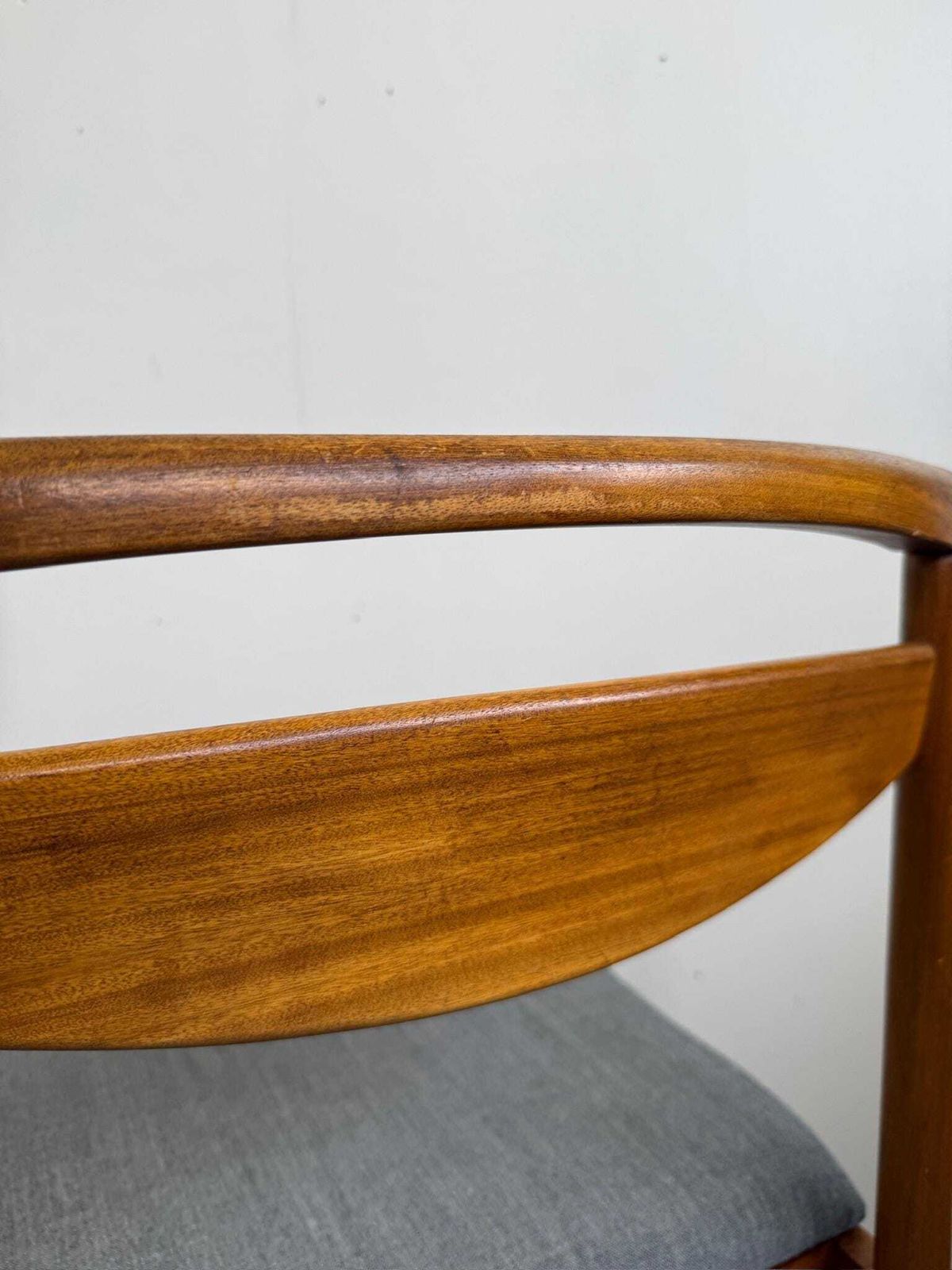 Set Of 4 Teak McIntosh Mid Century Dining Chairs With Grey Kvadrat Seats photo furniture
