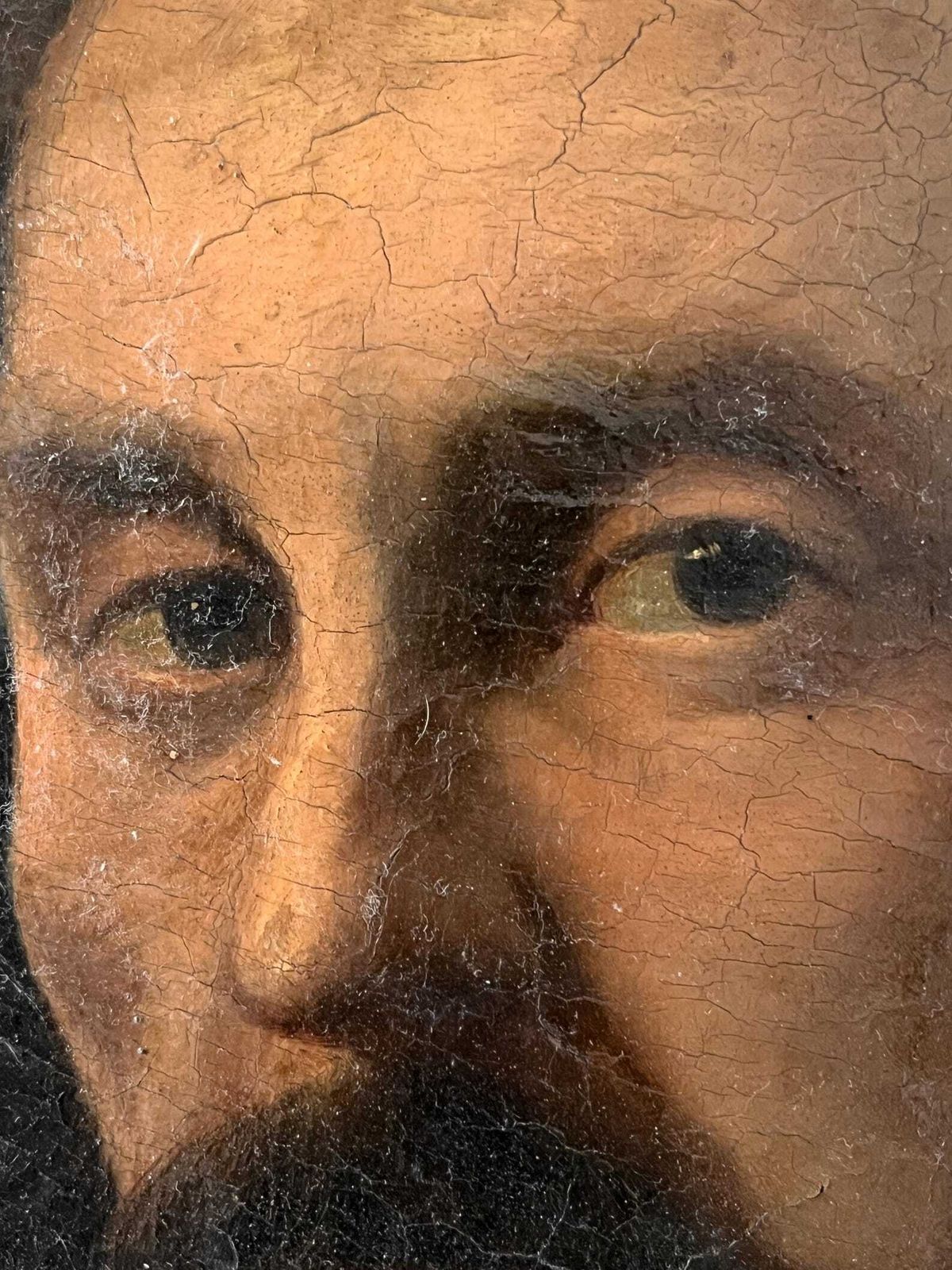 Frans antiek portret van een man, donker expressief olieverfschilderij op doek photo vinterior