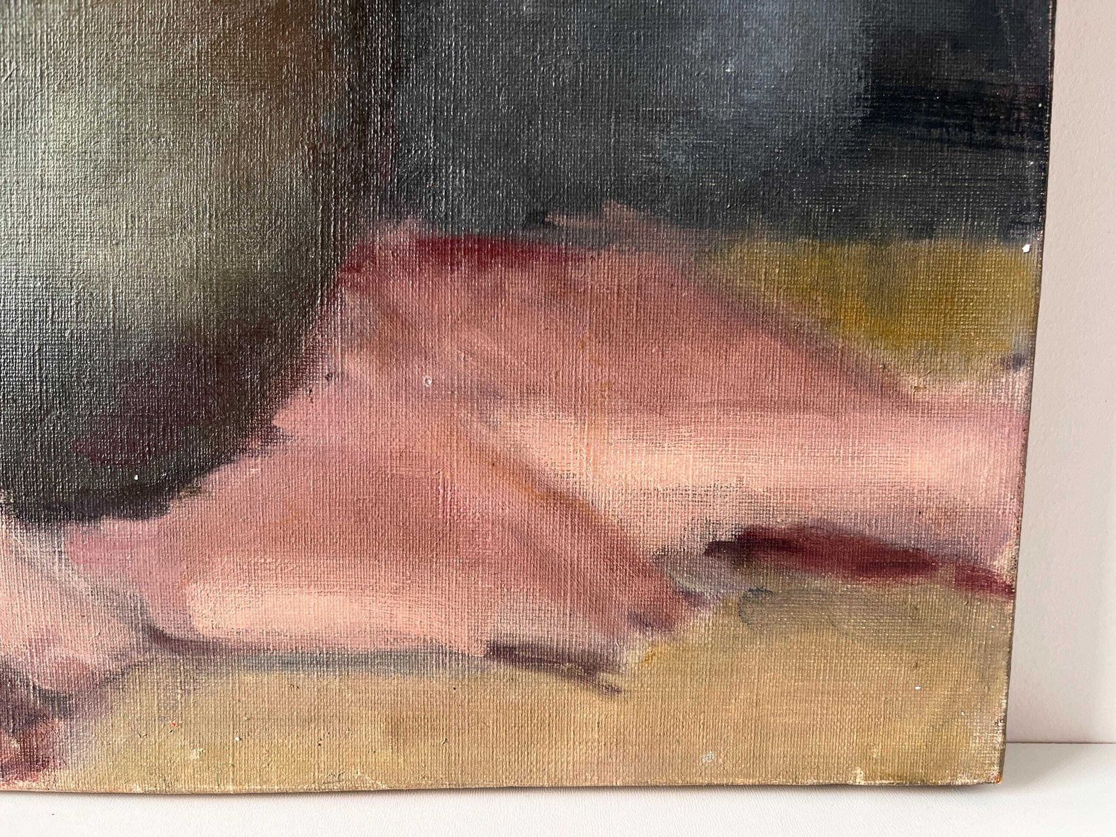 343.0 Stilleven met rozen, olieverf op doek, antiek bloemenschilderij, Frans stilleven, jaren 1930 photo