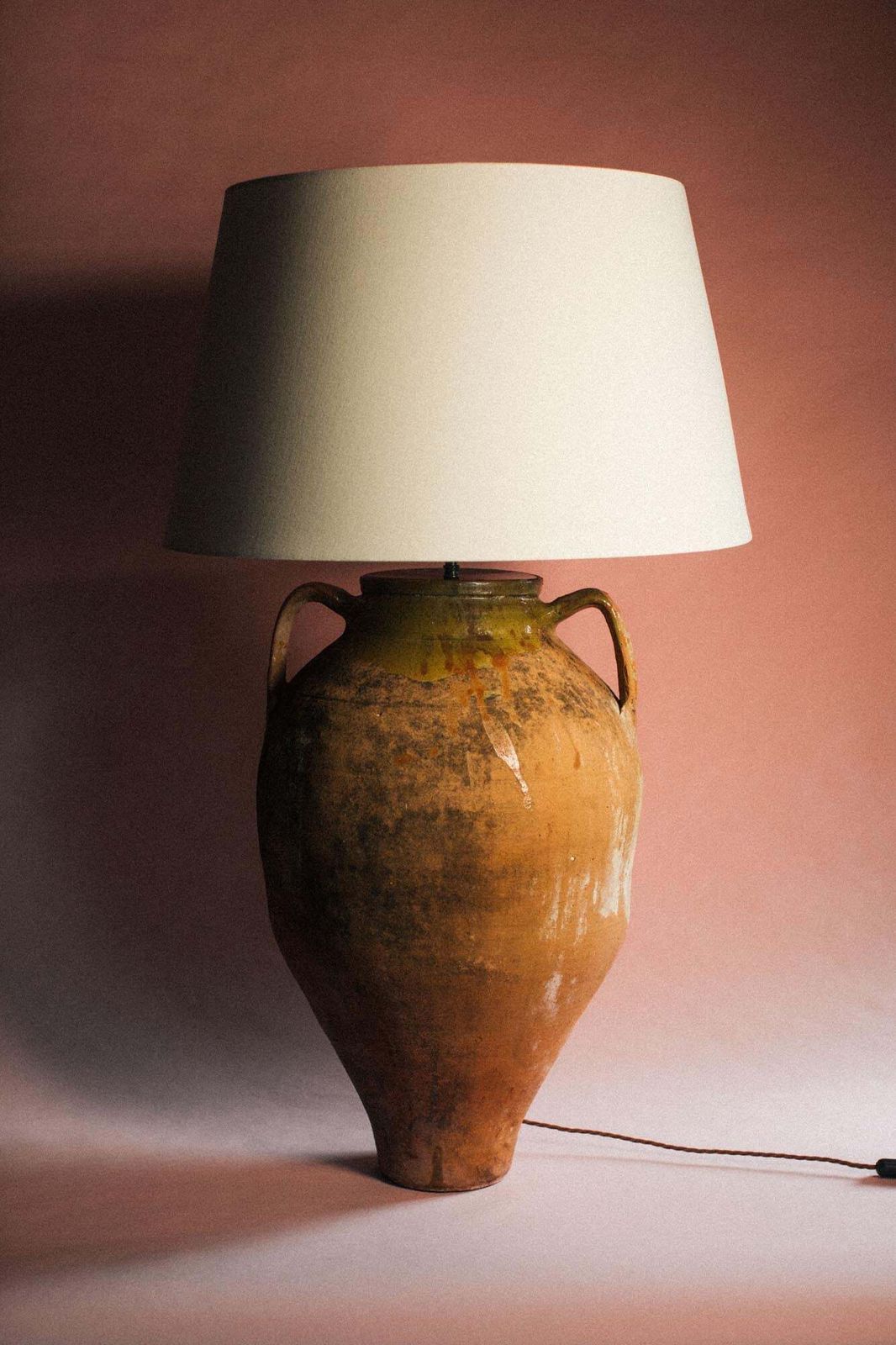 Moss Glaze Statement Lamp