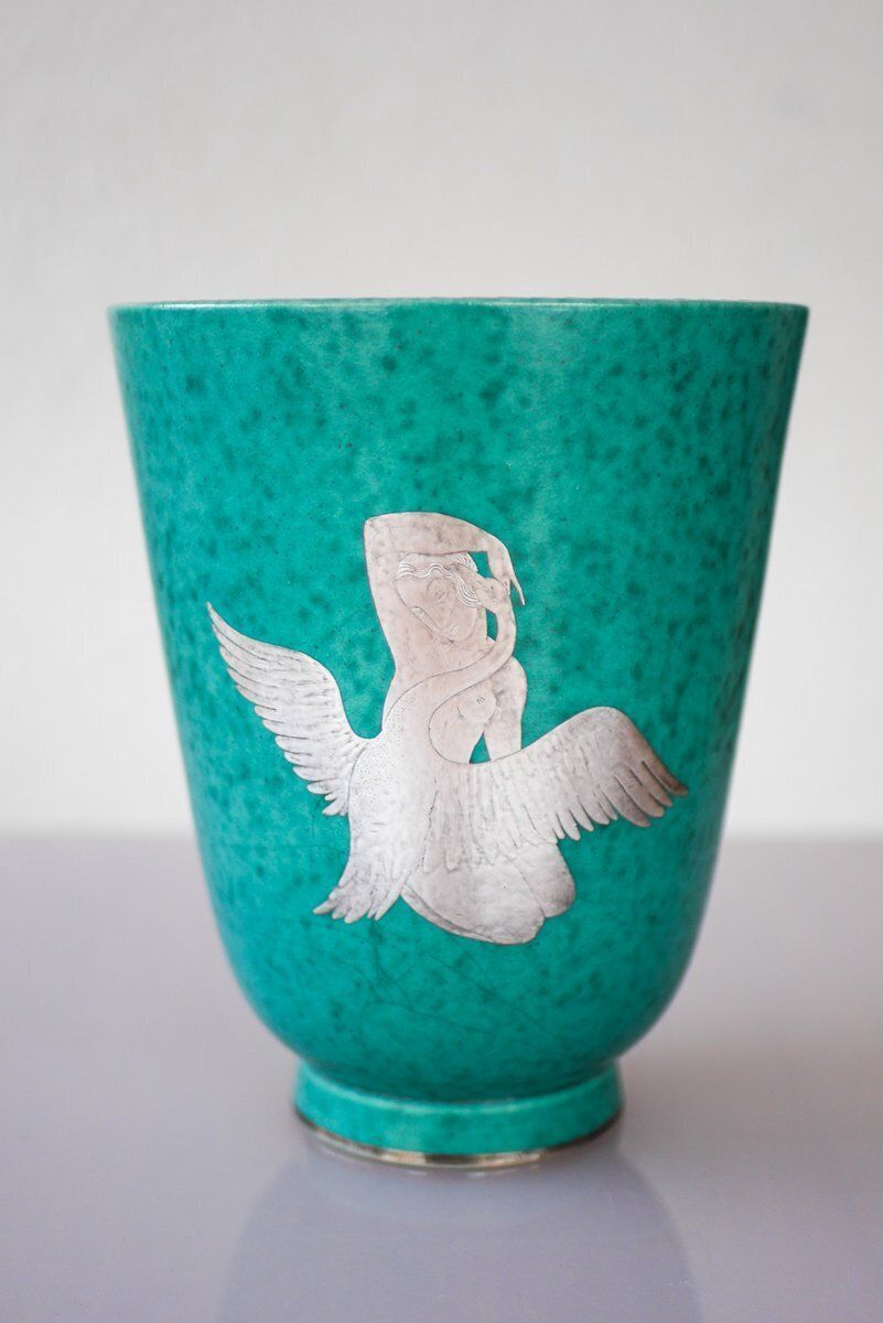 photo furniture Vase Argenta par Wilhelm Kåge pour Gustavsberg, années 1930
