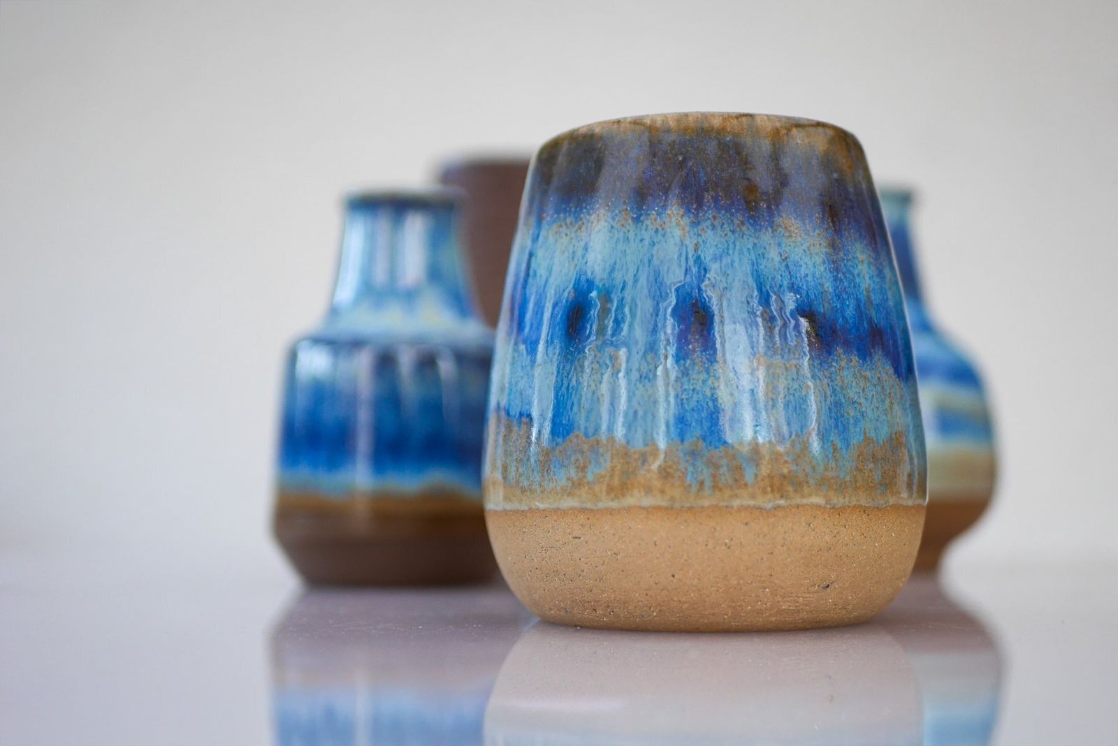 photo for sale Vases en céramique mid-century modern par Michael Andersen, années 1960, lot de 4