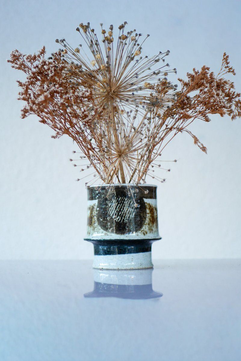 Vase céramique mid-century moderniste Rörstrand, par Inger Persson, Suède, années 1970 photo vinterior