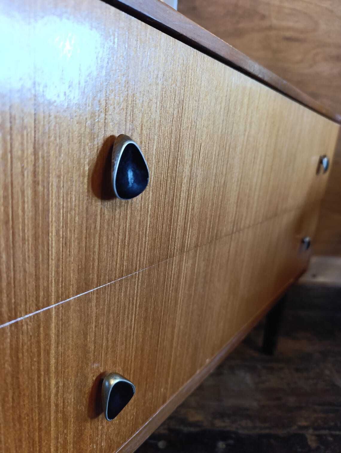 photo furniture Austinsuite Mid Century Teak Dressing Table With Mirror 1960s British Modern