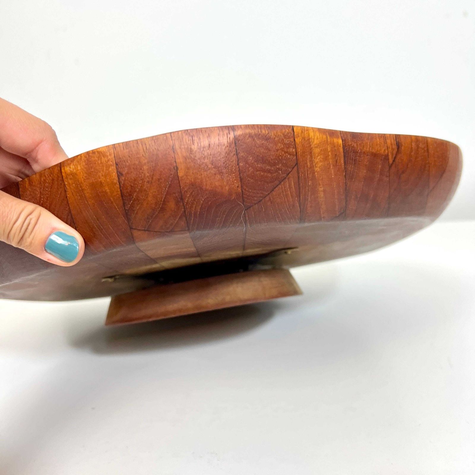 Mid Century Teak Lazy Susan & Cheese Board, Vintage Retro Nibble Plate photo for sale