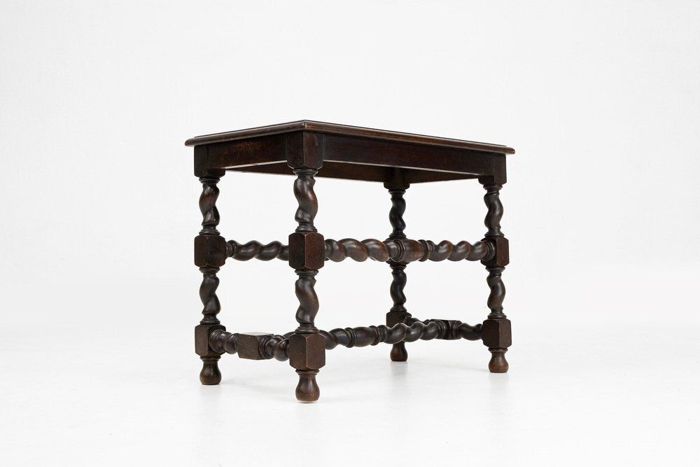 French Wooden Stool With Rattan Top, 1880s photo vinterior