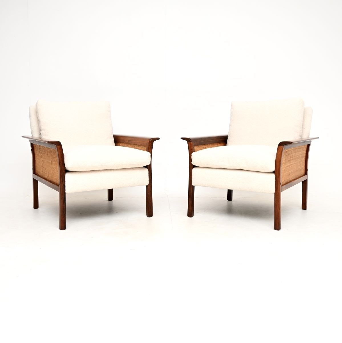 Pair Of Vintage Scandinavian Rosewood Armchairs By Knut Sæter For Vatne Mobler