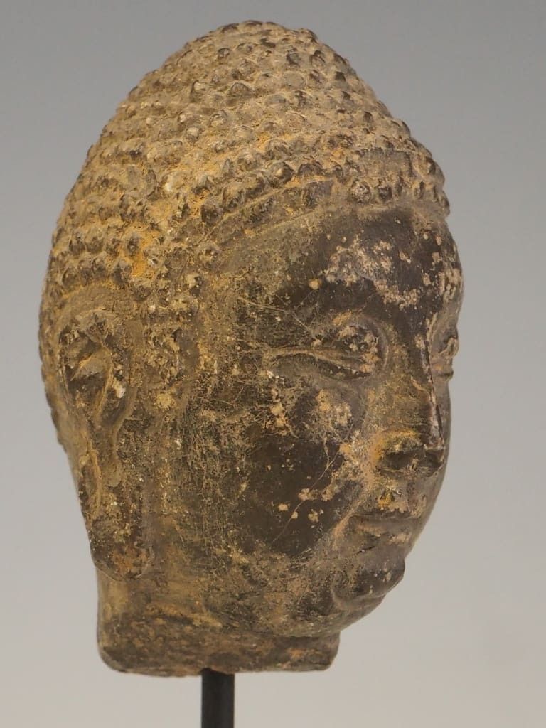 A Stucco Buddha Head Fragment photo buy