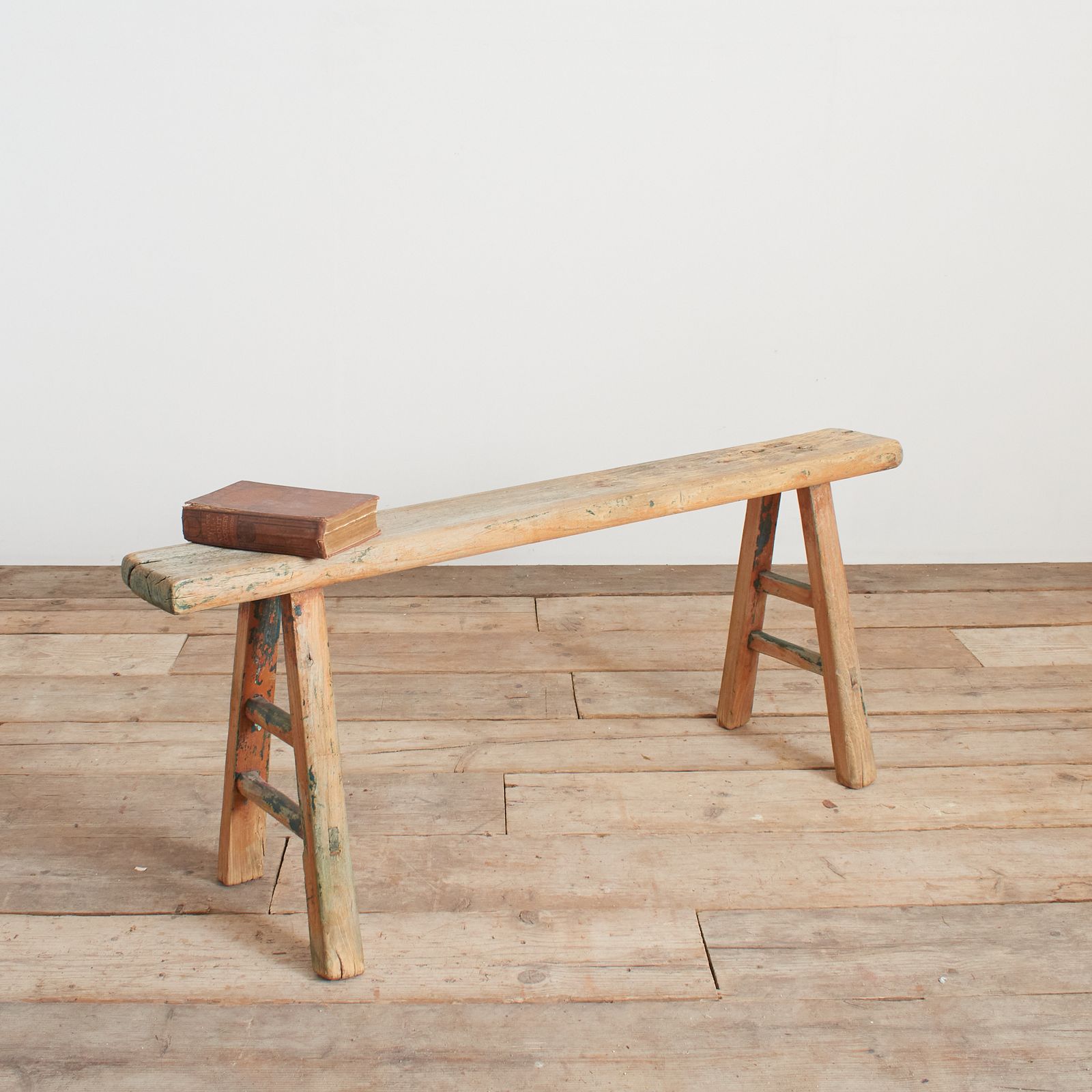 Antique Reclaimed Rustic Wooden Hallway Pig Bench  Cz
