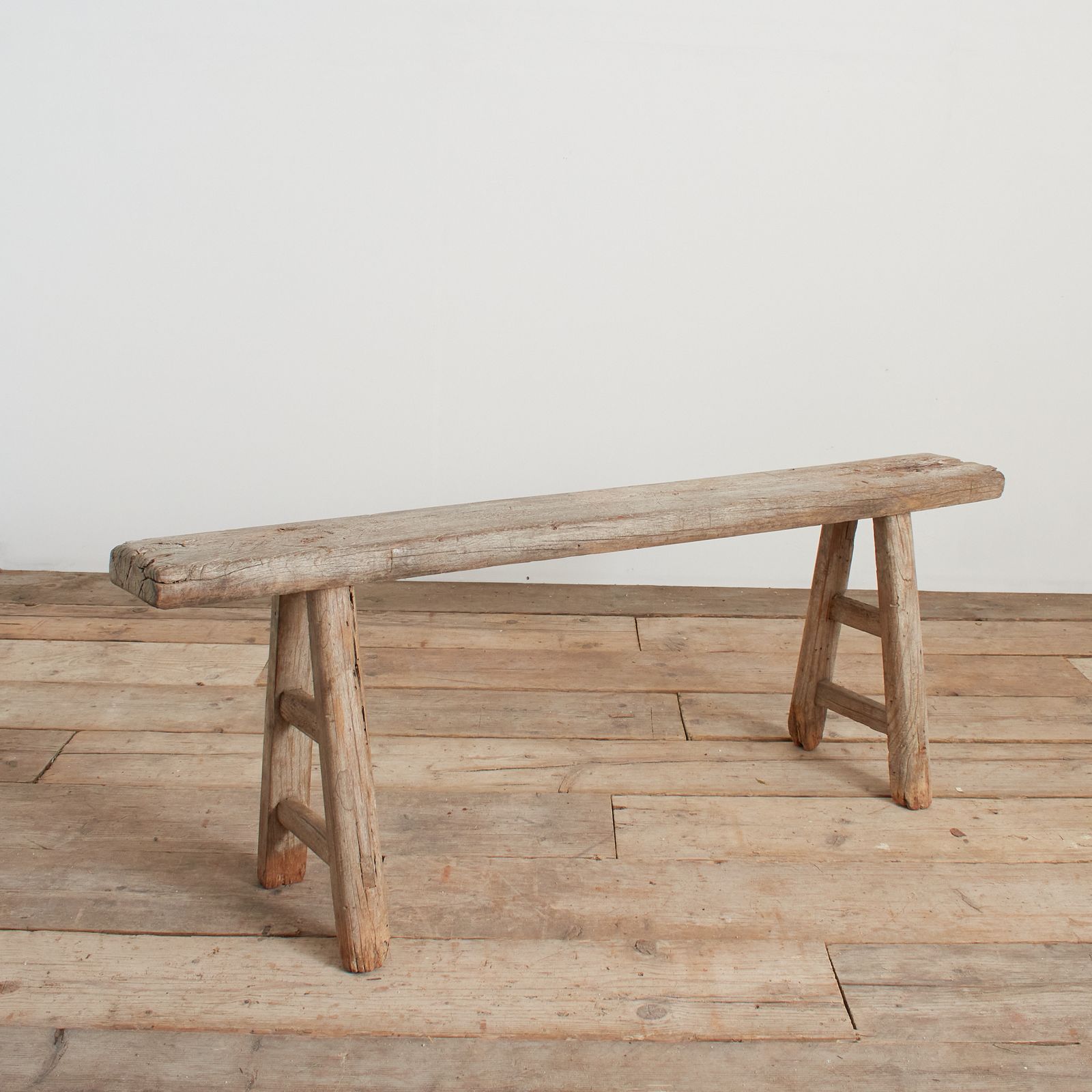 Antique Reclaimed Rustic Wooden Hallway Pig Bench  Dc photo furniture