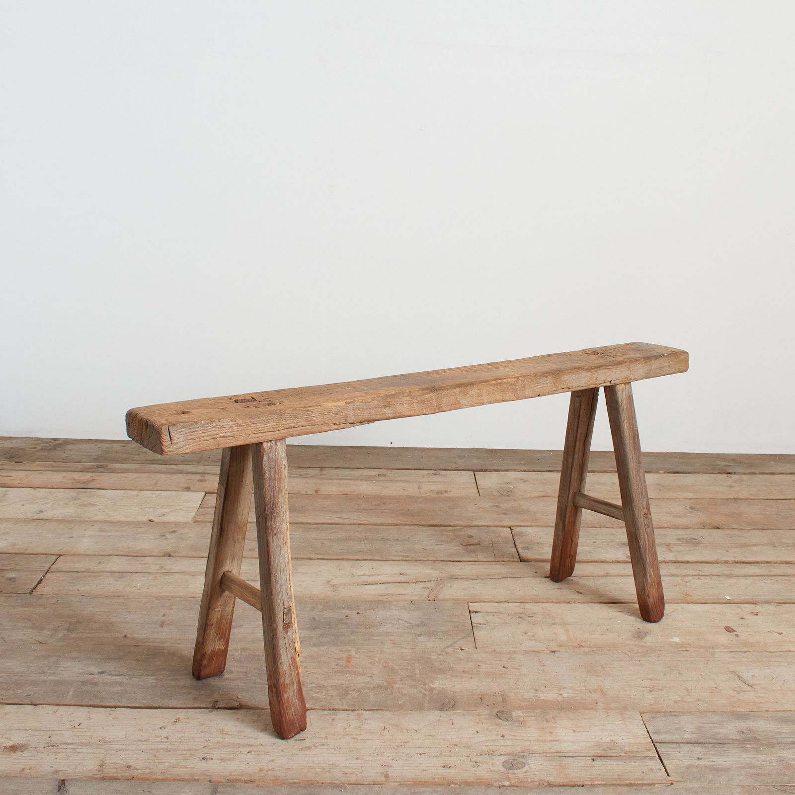 Antique Reclaimed Rustic Wooden Hallway Pig Bench  Dd photo vinterior