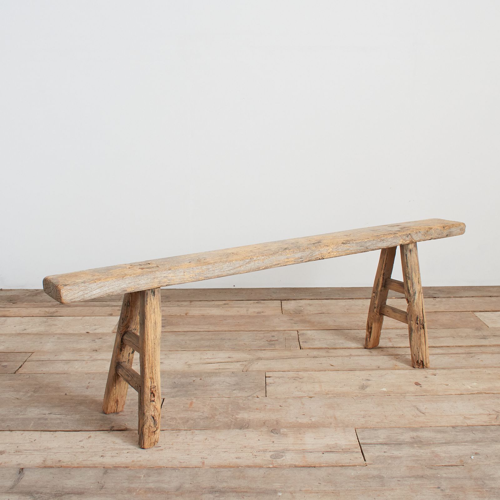 Antique Reclaimed Rustic Wooden Hallway Pig Bench  Da photo furniture