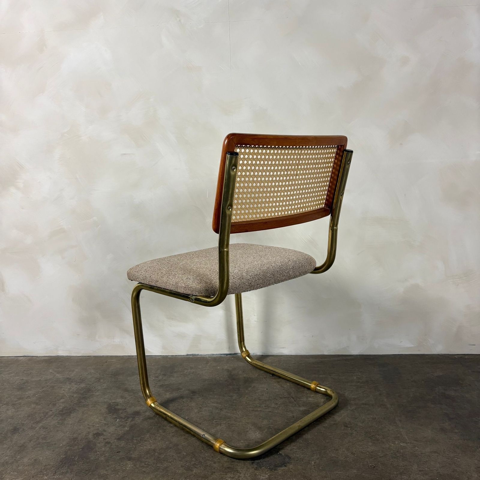 Four Marcel Breuer Cesca Brass & Beech Dining Chairs Mid Century Retro Mcm photo furniture