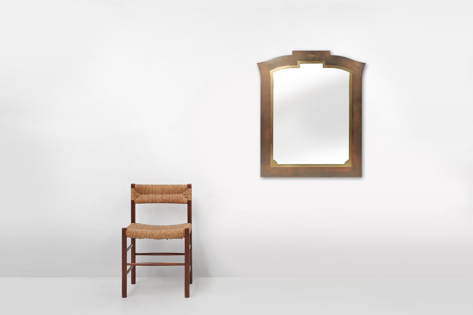 Graphical Mirror From Belgo Chrome, Belgium, 1980s photo furniture