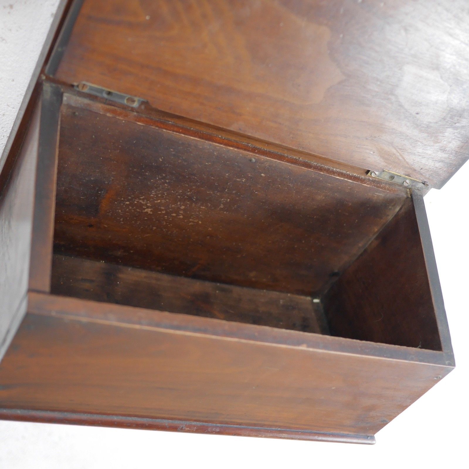 Victorian Antique Mahogany Wall Mirror Valet Hall Glove Box #103219 photo vintage