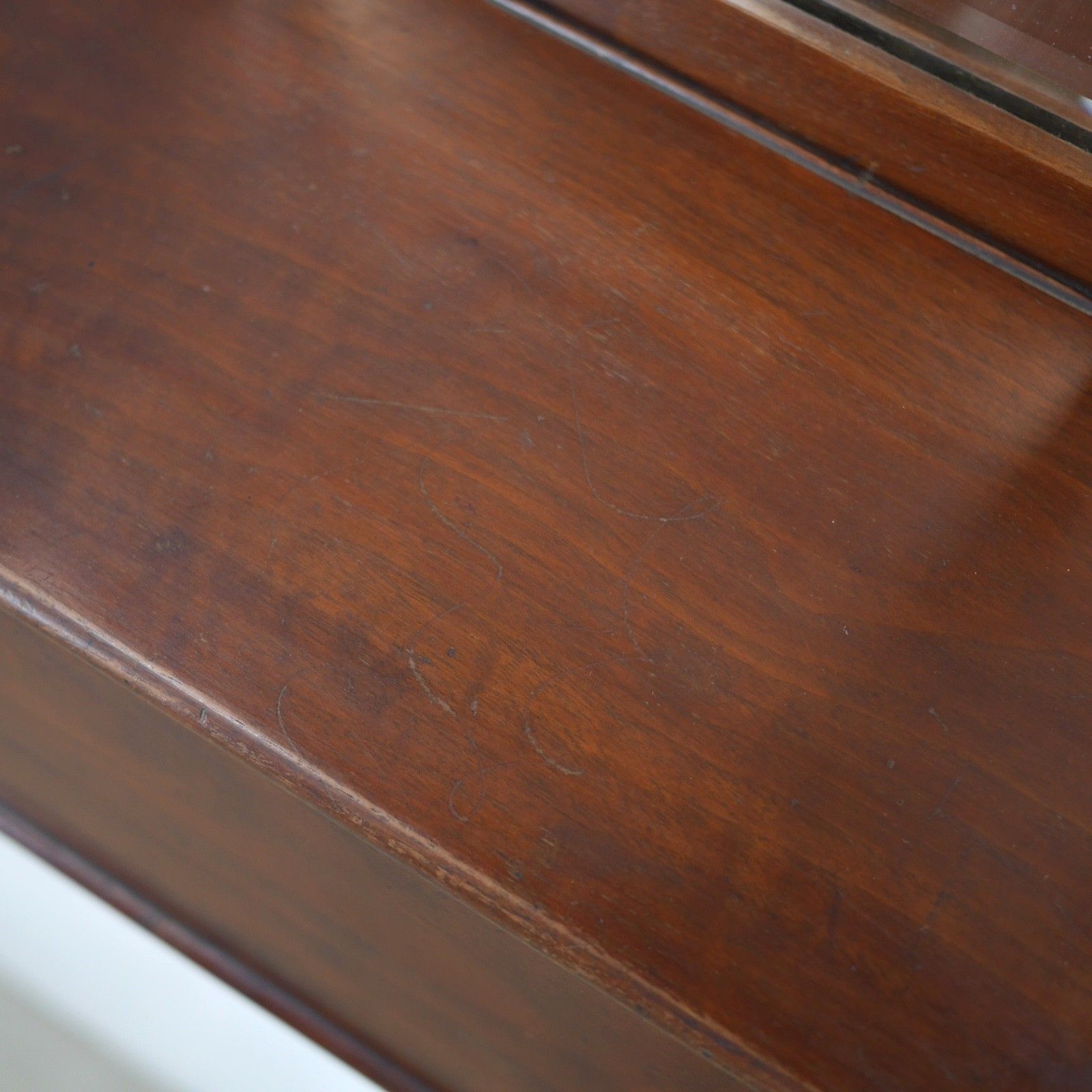 Home Decor Victorian Antique Mahogany Wall Mirror Valet Hall Glove Box #103219 photo