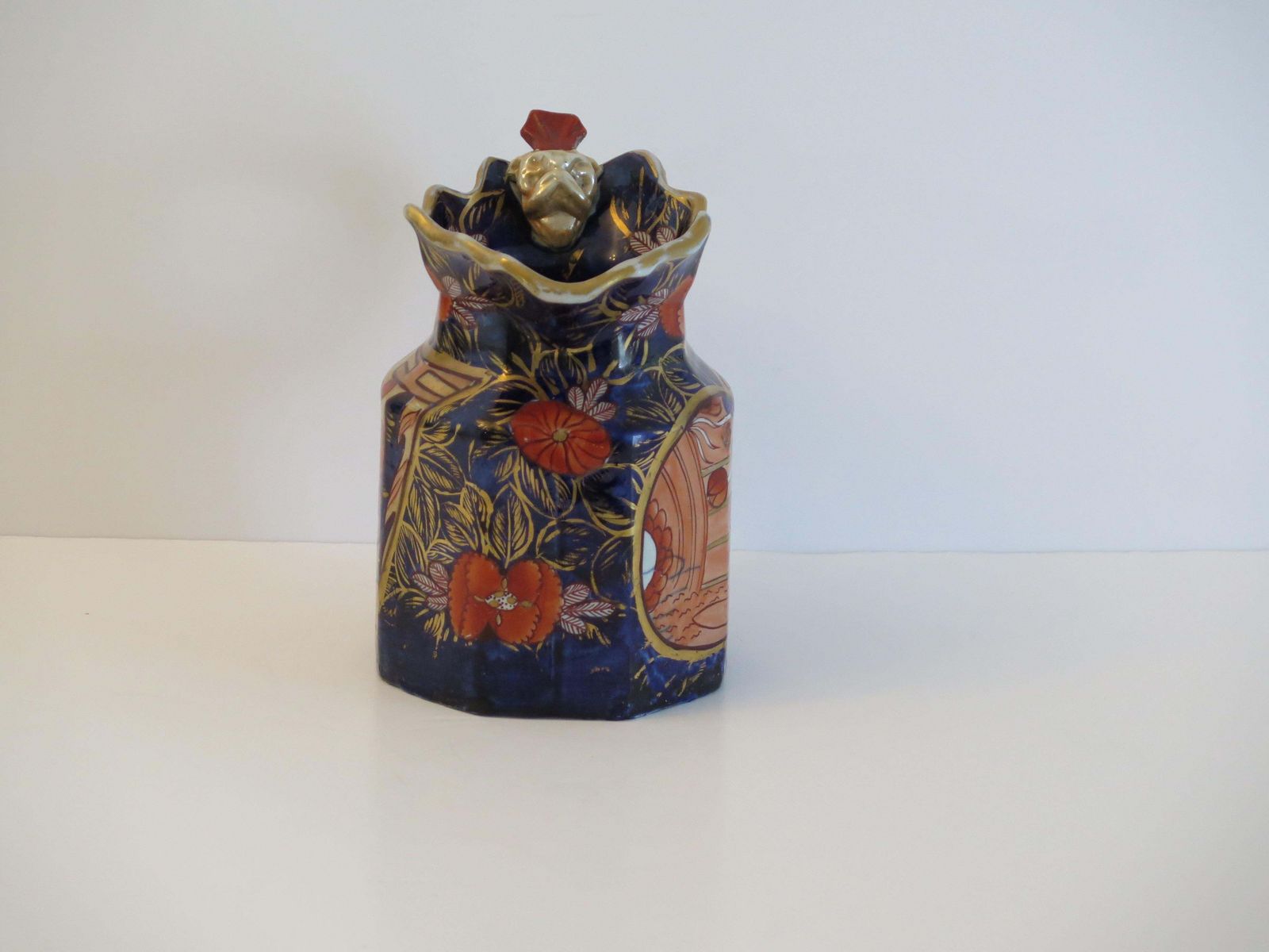 Mason's Ironstone grote kan of pitcher in het School House-patroon, ca. 1820 photo buy