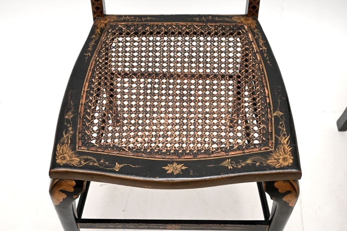 Pair Of Antique Lacquered Chinoiserie Side Chairs photo 774.0