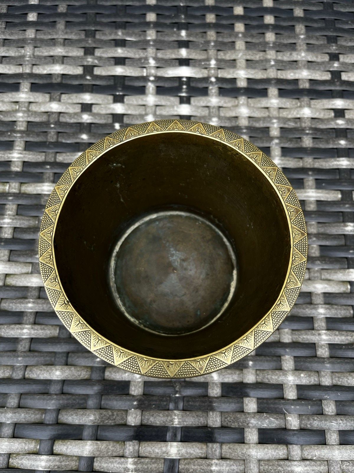 photo furniture 19th C Antique Indian Bronze Pancha Patra Holy Water Vessel Makara Ritual Pot