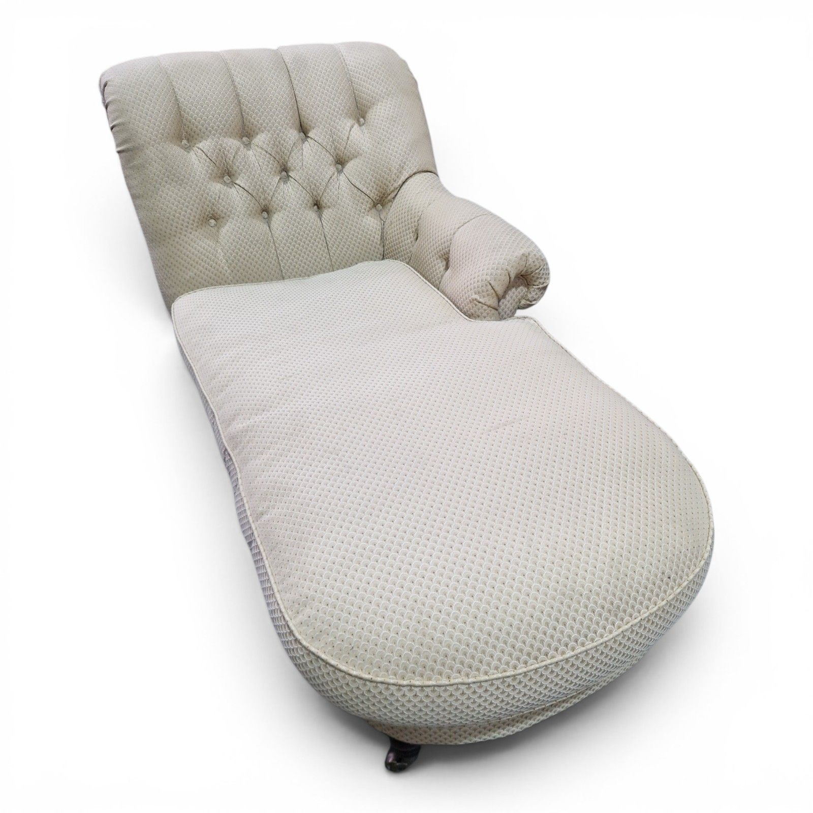 Victorian Style Chaise Longue Button Back Daybed Lounge Chair Sofa Settee photo Furniture
