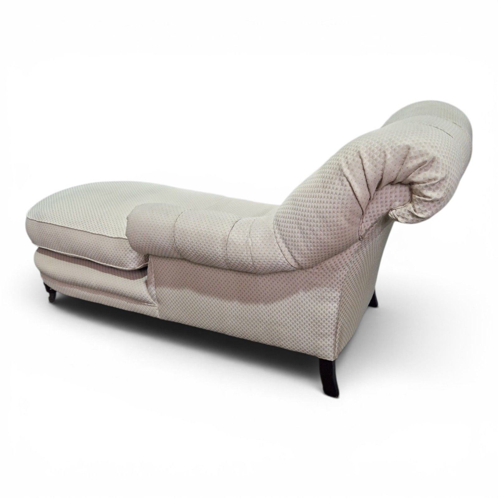 photo vinterior Victorian Style Chaise Longue Button Back Daybed Lounge Chair Sofa Settee