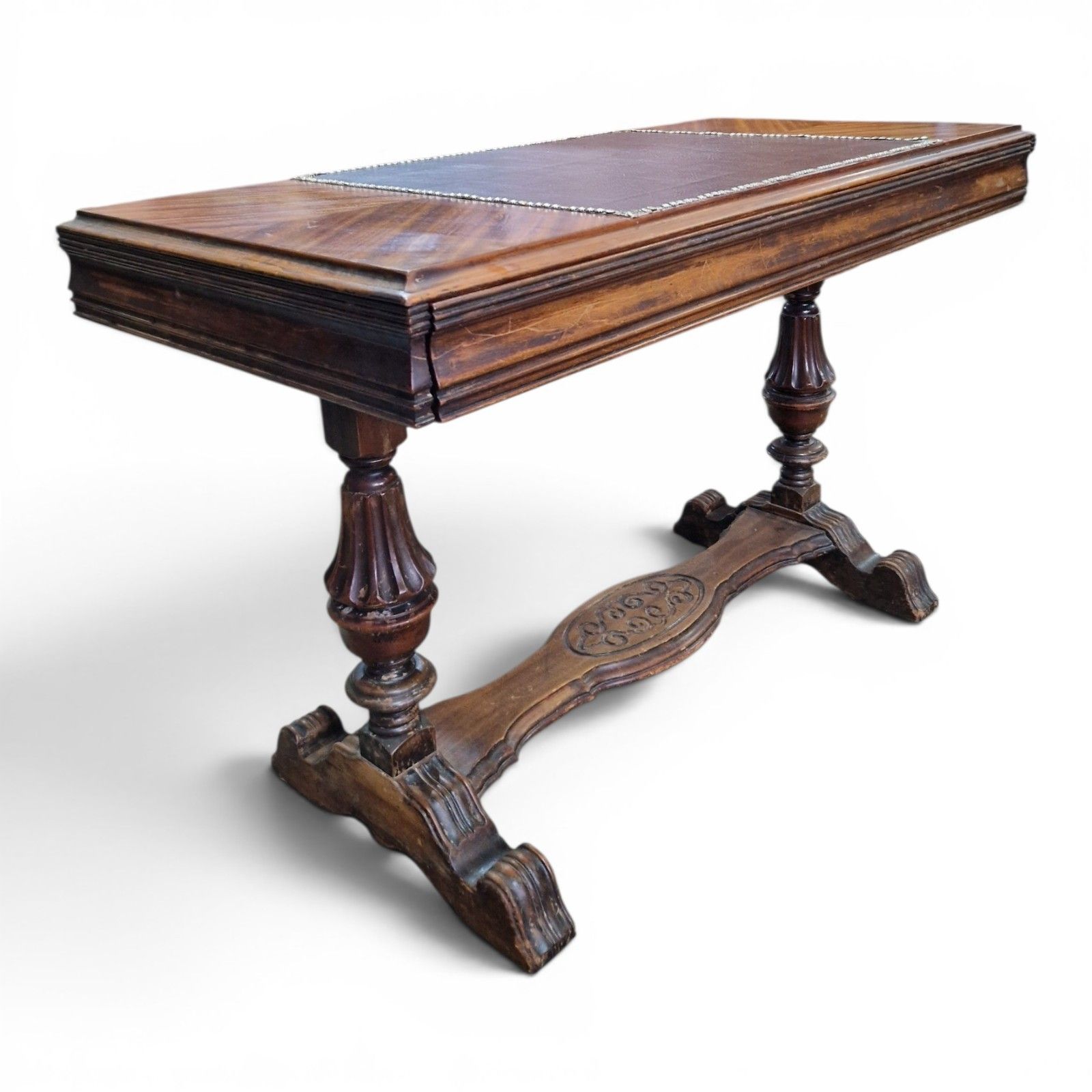 Furniture Antique Victorian Metamorphic Library Table Extending Desk Leather Top Walnut photo