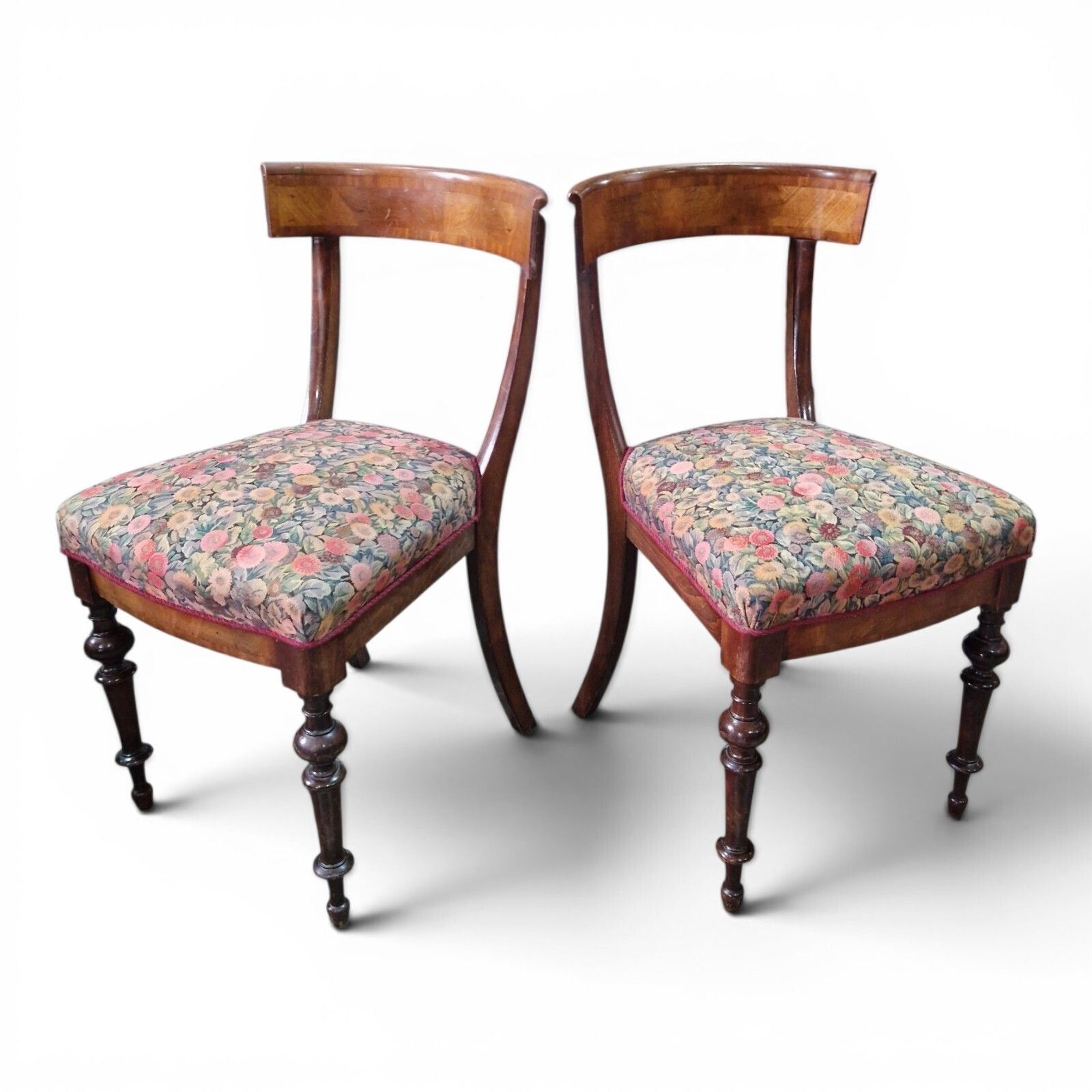 photo buy Antique Victorian Bow Back Dining Chair Mahogany Hall Bedroom Side Chair 1 Of 3