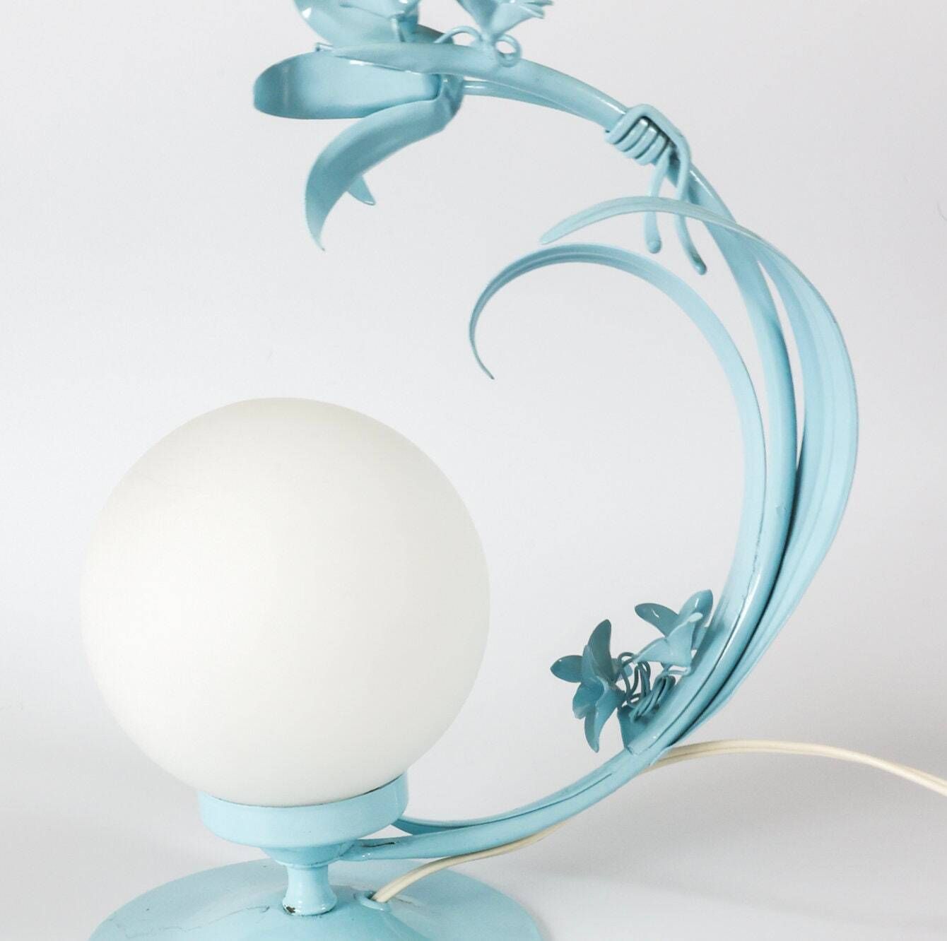 Vintage Floral Hans Kögl Table Lamp photo for sale