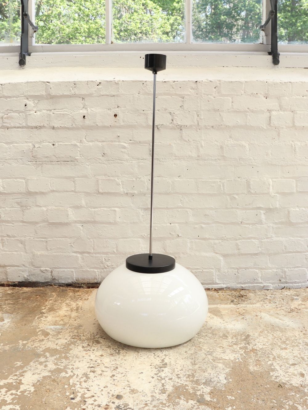 Beautiful Extra Large Vintage Opaline Pendant Light photo furniture