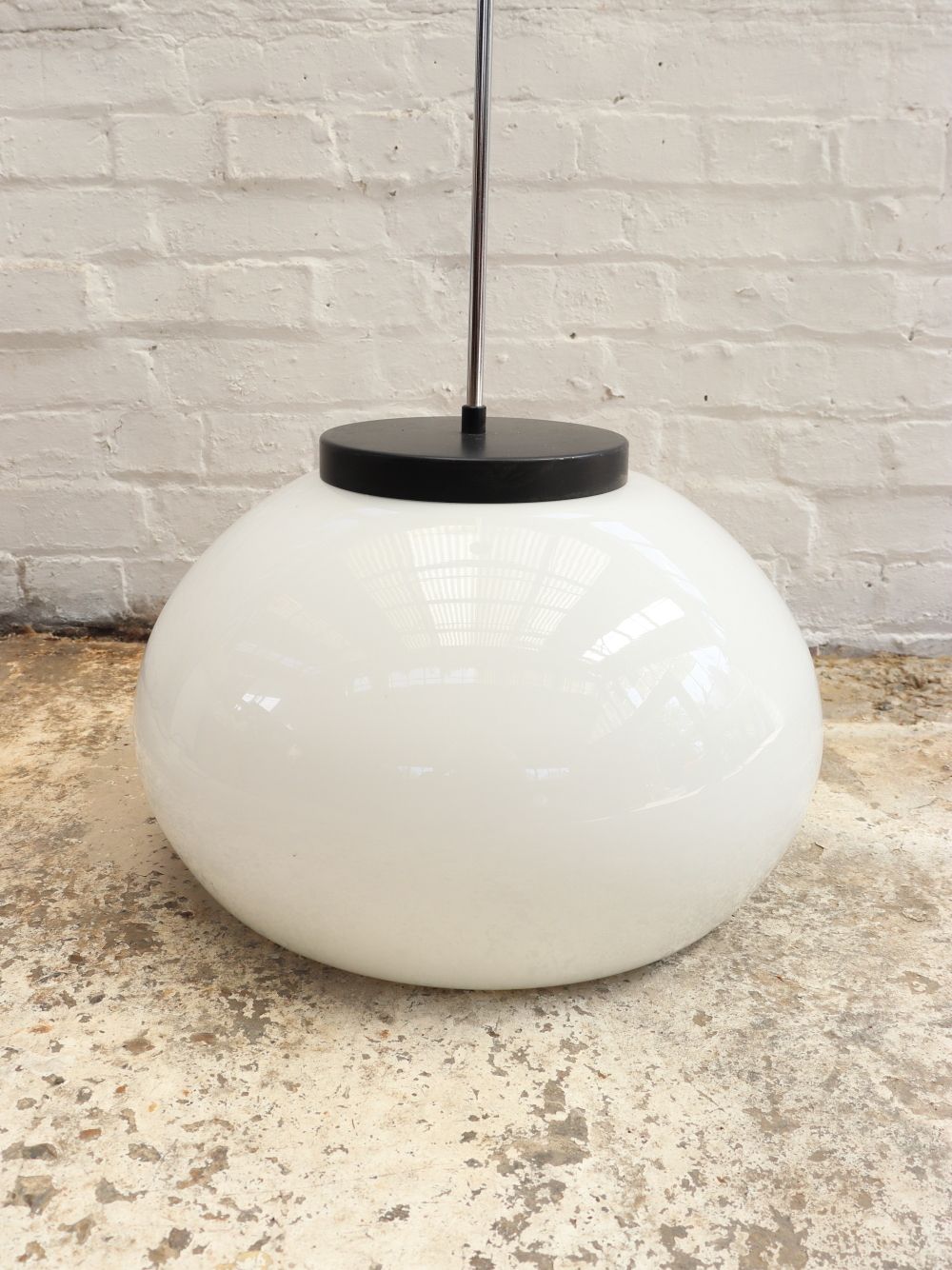 Beautiful Extra Large Vintage Opaline Pendant Light photo for sale