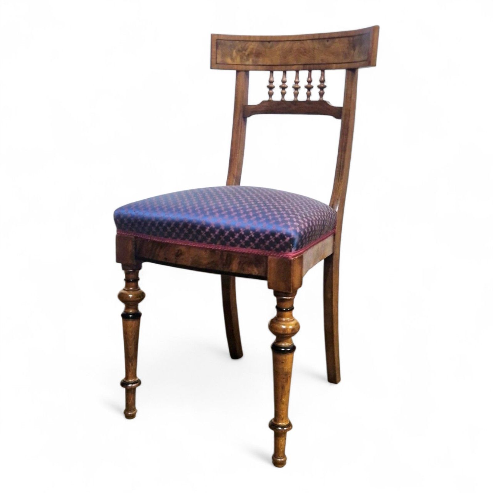 Antique Walnut Bedroom Chair Spindle Back Hall Chair Dressing Table Seat photo furniture