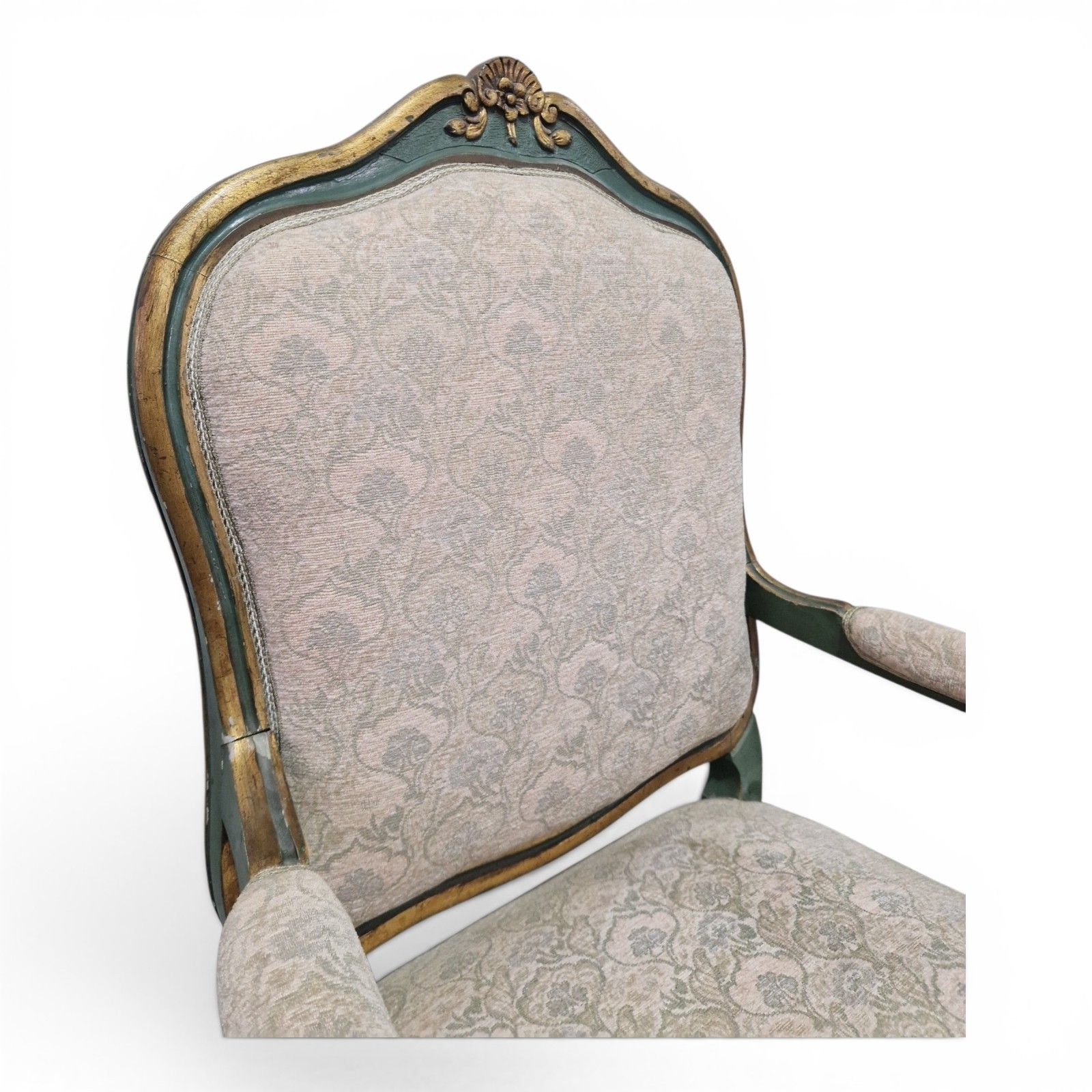 French Painted Armchair Louis XV Style Bedroom Chair Accent Occasional Seat photo buy