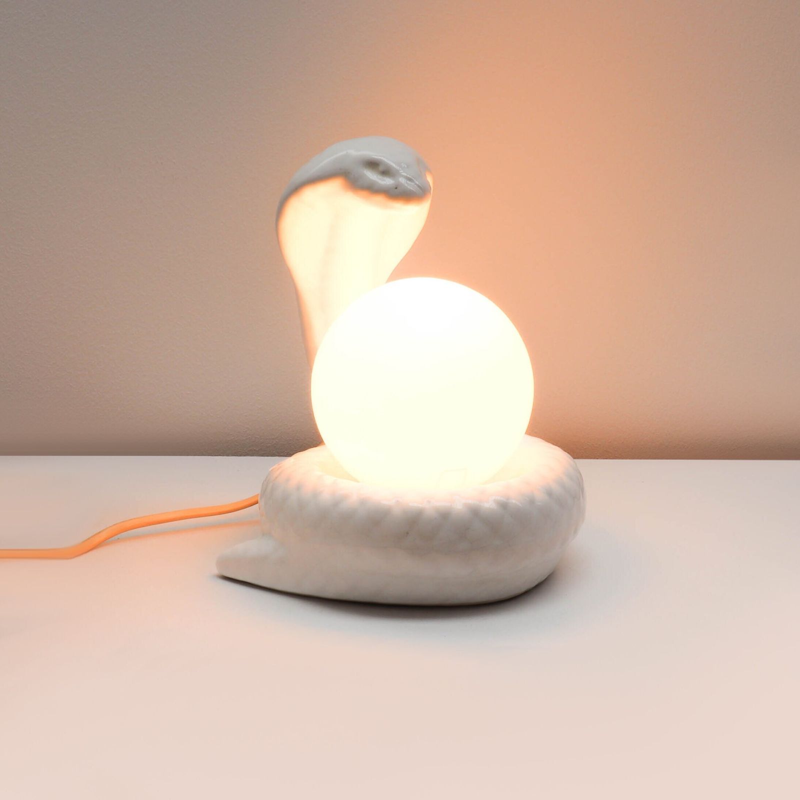 A Vintage Ceramic 'Snake' Table Lamp photo 147.0