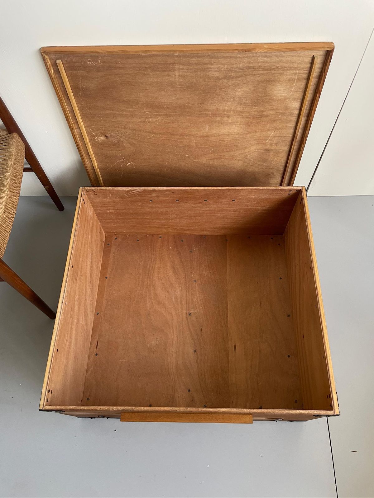 Mid Century Modern Wooden Storage Box: British Museum Artifact, 1962 photo furniture
