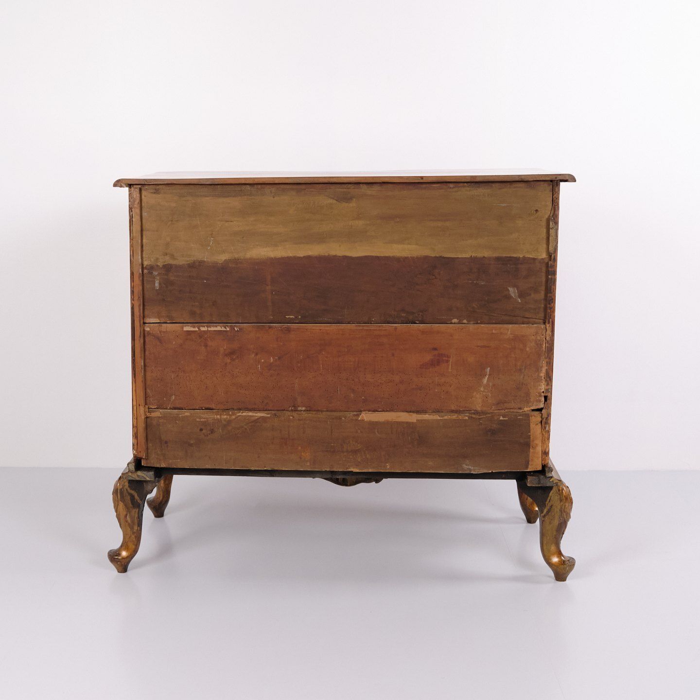 Antique Baroque Chest Of Drawers With 4 Drawers In Polished Walnut With Marquetry And Brass Handles From The 1760s photo Furniture