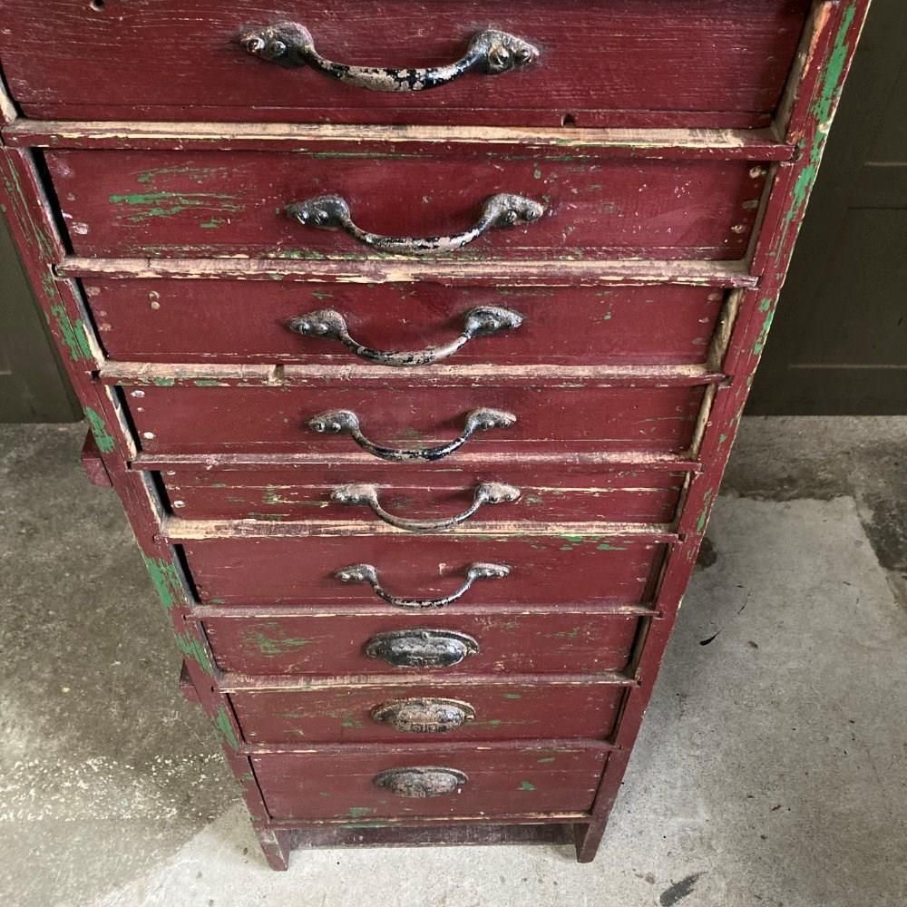 Vintage Homemade Bank Of Drawers photo vinterior