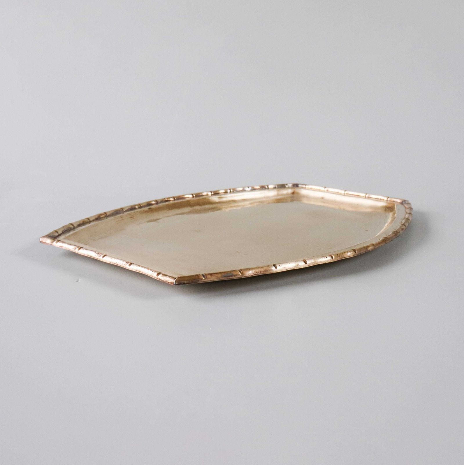 Brass Faux Bamboo Serving Tray, 1970s. photo furniture