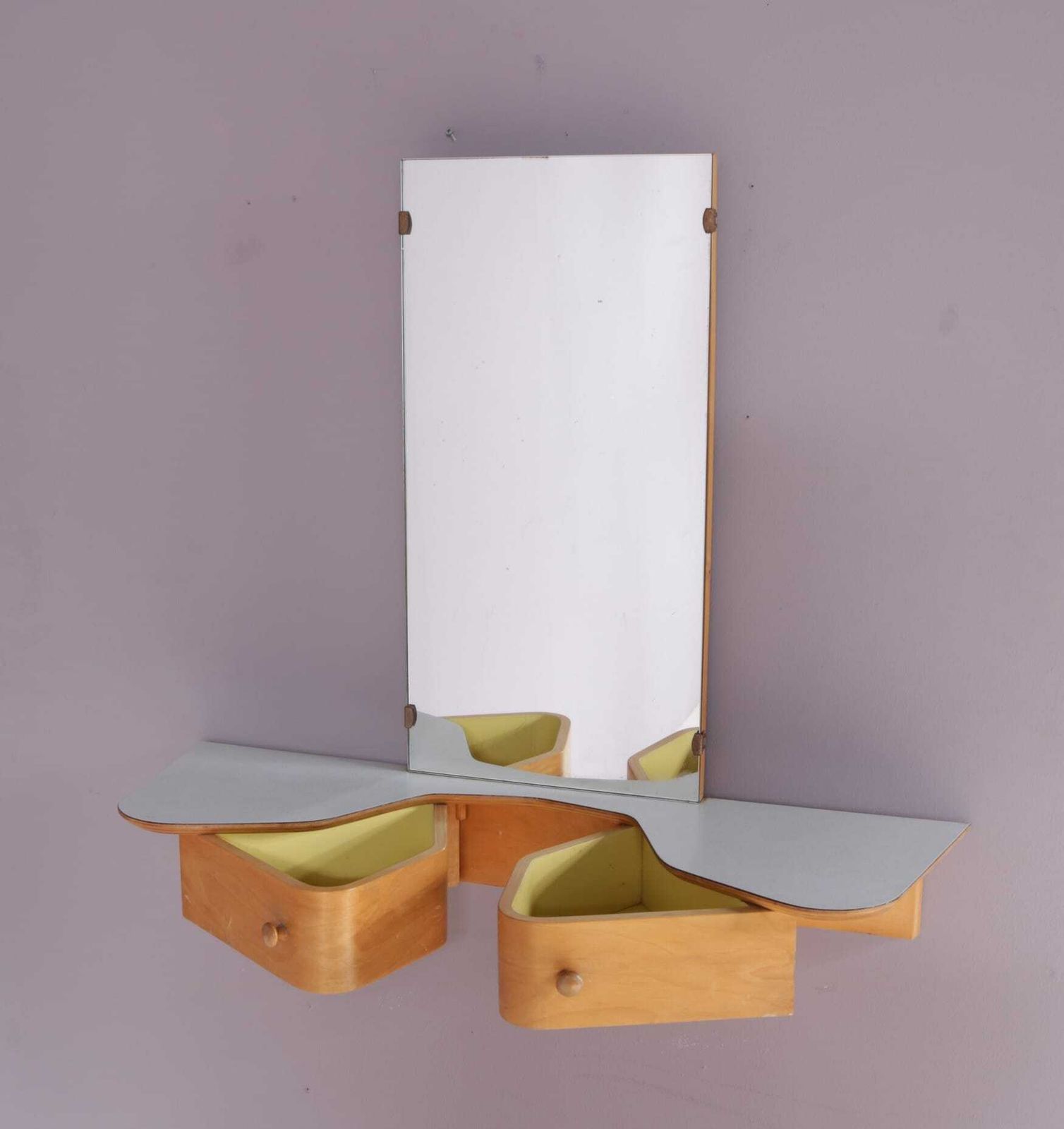 1950s Dressing Table With Mirror Wall Mounted Eb 05 Pastoe Nl