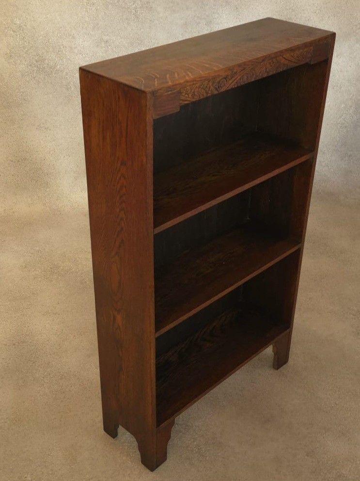 Antique Oak Arts & Crafts  Bookcase Small Bookshelf photo 245.0