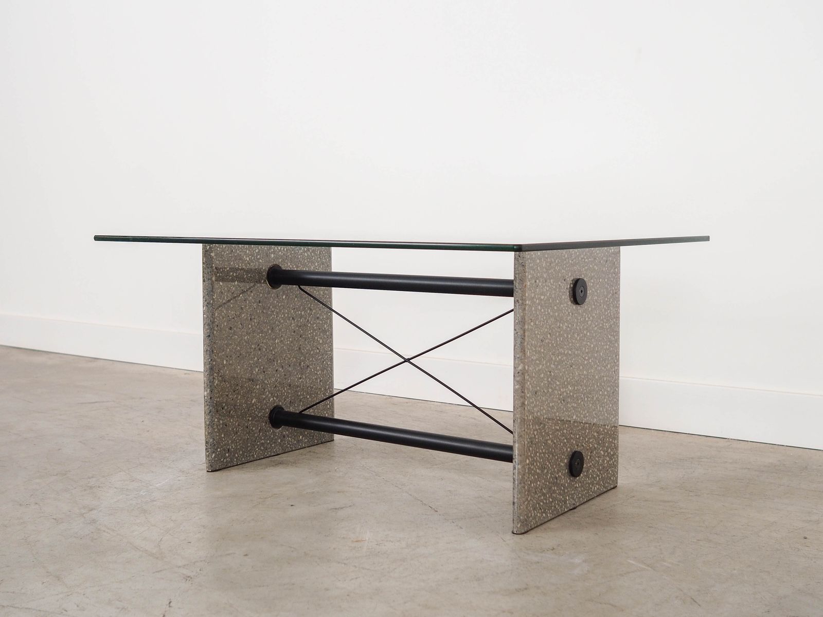 Glazen salontafel, Italiaans design, ca. jaren 1960, Made In Italy photo vinterior