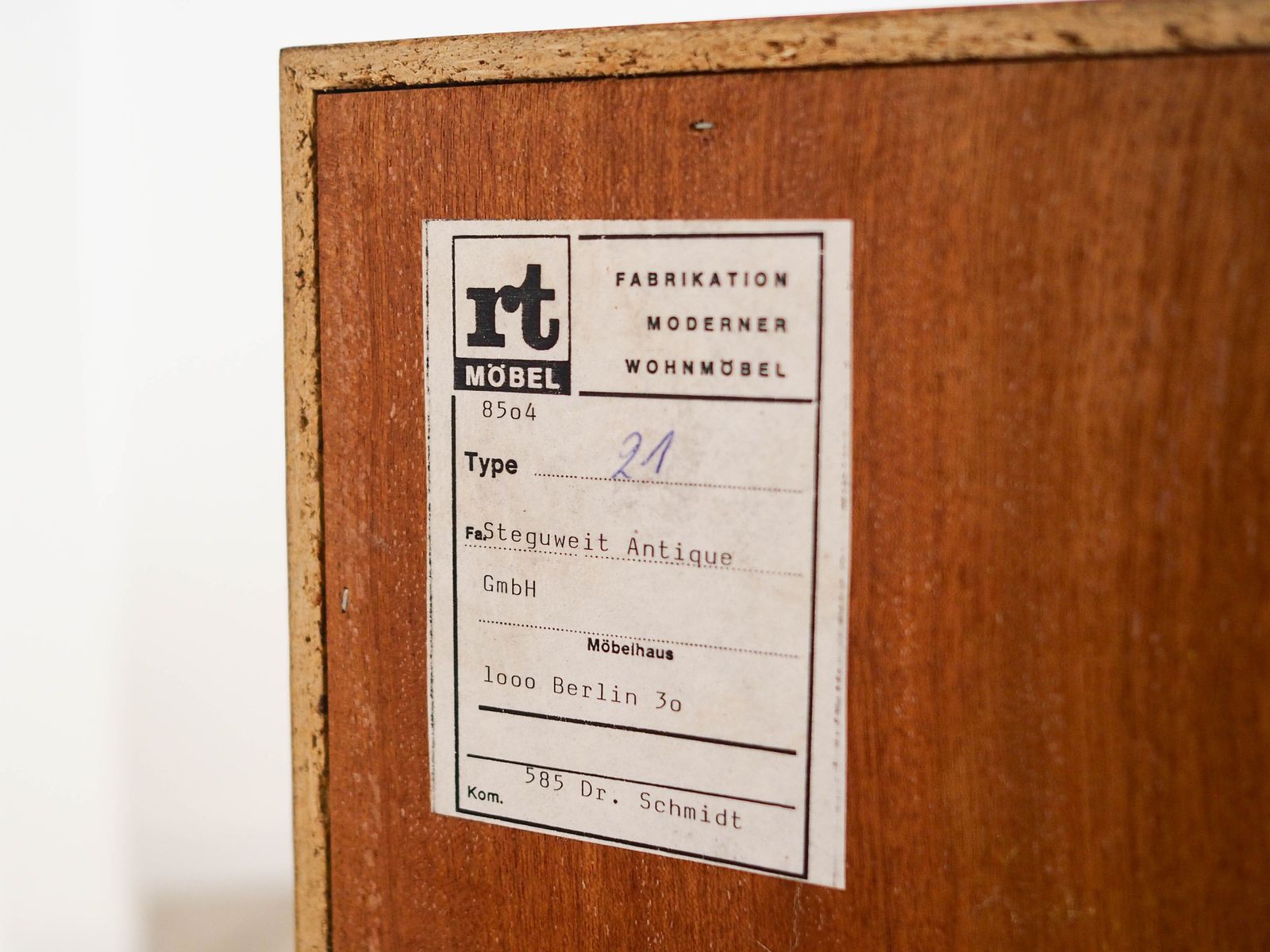 photo vinterior Teakhouten kast, Duits design, jaren 1970, geproduceerd door RT Möbel