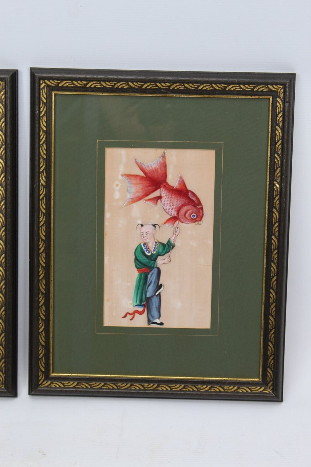 Small Pair Antique Chinese Watercolours photo for sale