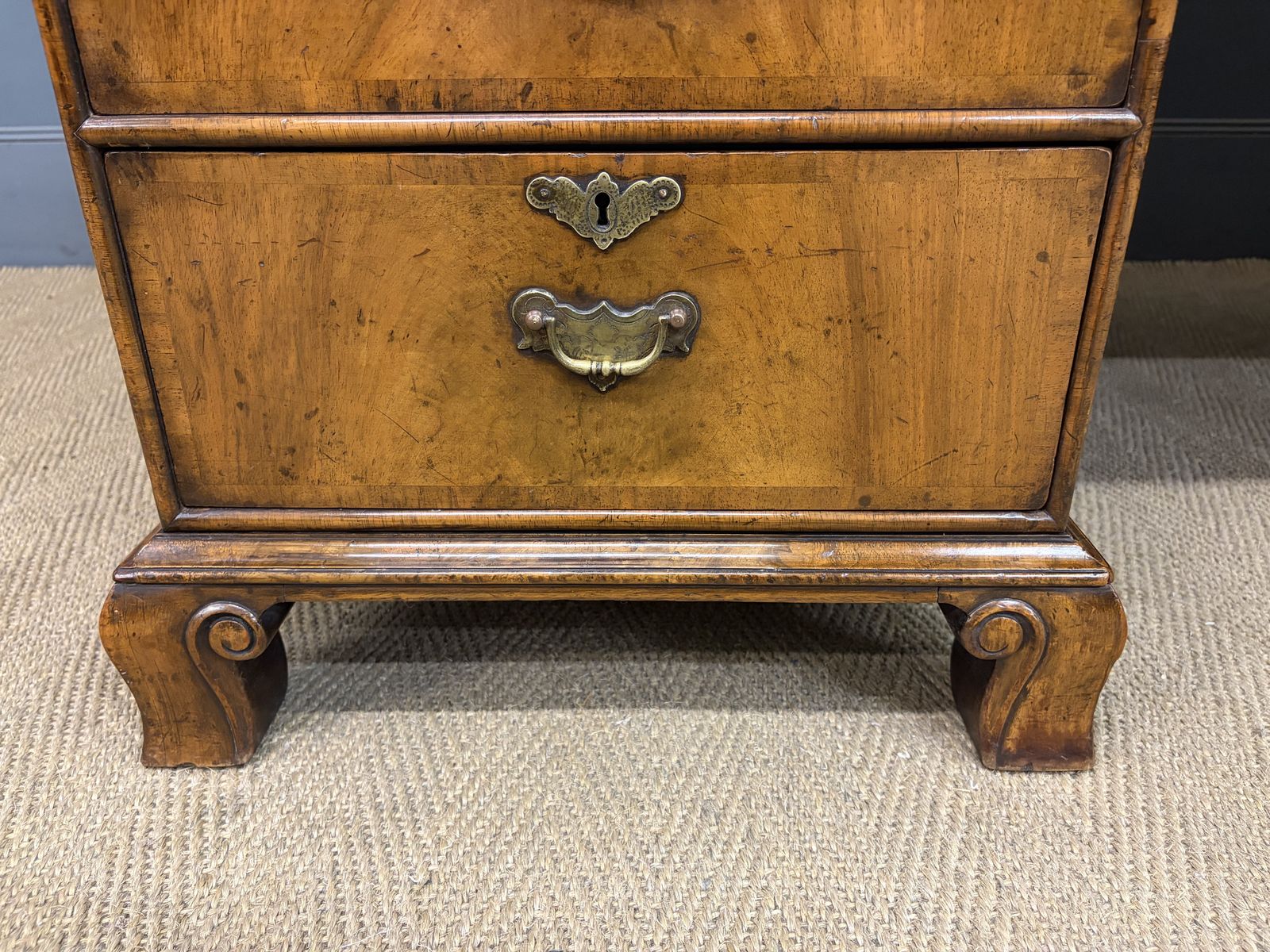 Burr Walnut Partners Pedestal Desk By Maple & Co. photo 3650.0