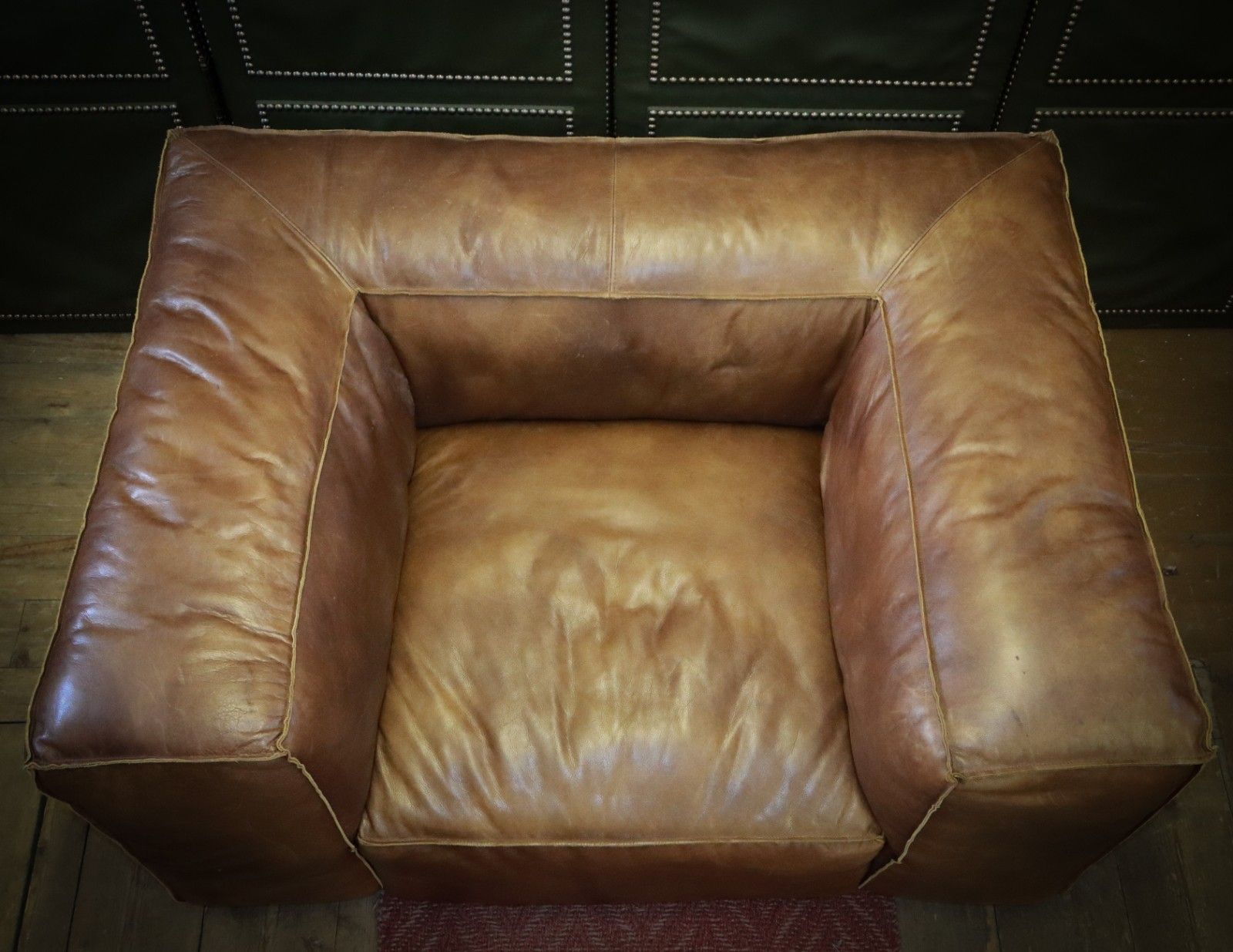 Stunning Timothy Oulton Scruffy Sofa Armchair Set In Vegabond Brown Leather 🚚 photo vinterior
