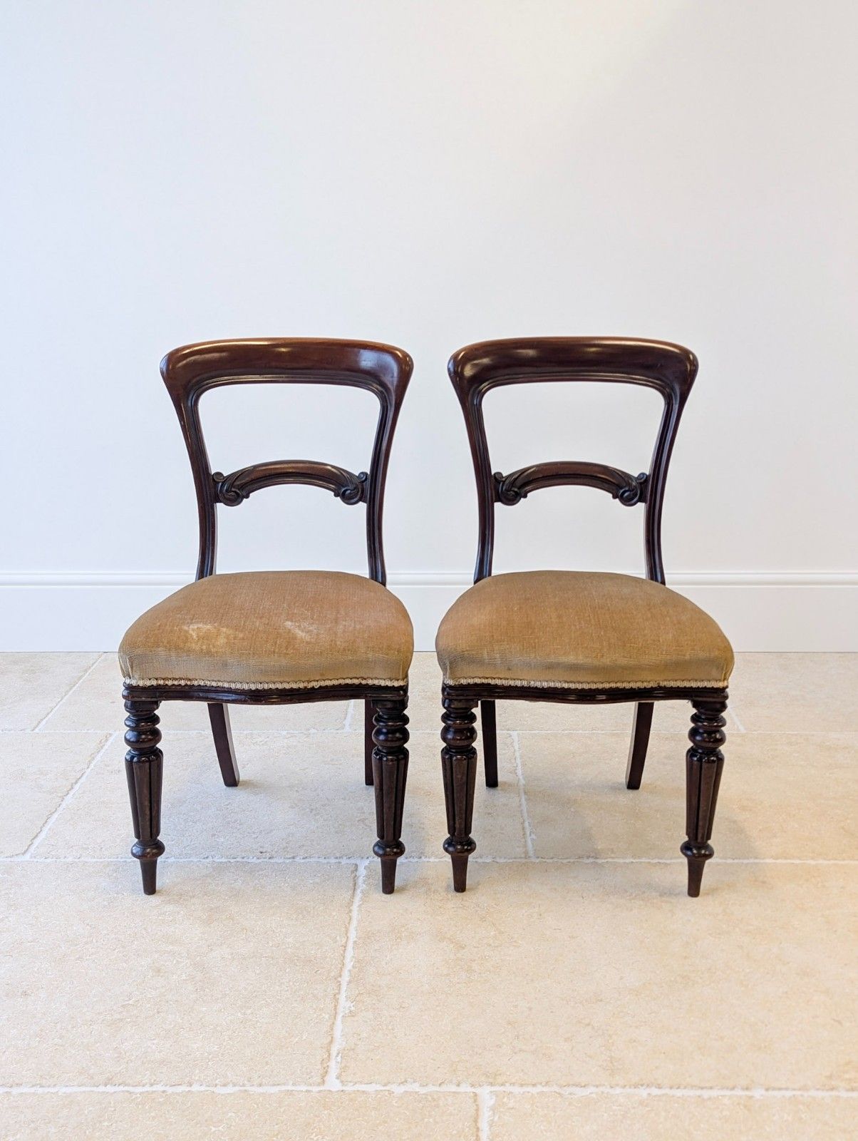 Set Of Four Antique Victorian Mahogany Dining Chairs C.1880 photo buy