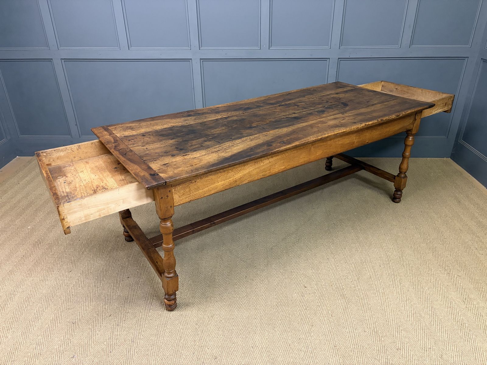 2750.0 Early 19th Century Walnut Refectory Farmhouse Table photo