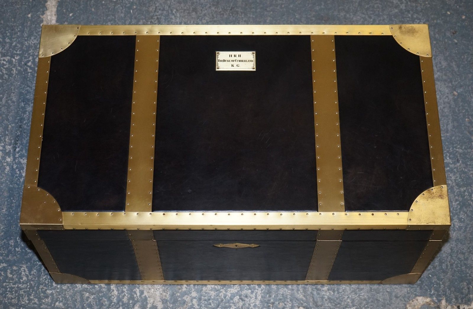 Timothy Oulton Cumberland Collection Storage Trunk With Red Velvet Lining photo buy